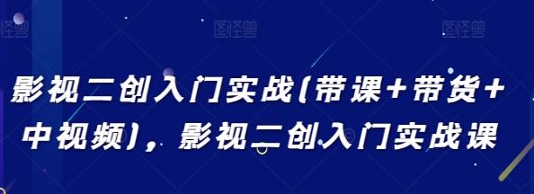 《影视二创入门实战》带课+带货+中视频