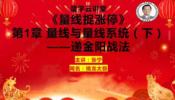 量学云讲堂 张宁基训第41期量线捉涨停视频课程