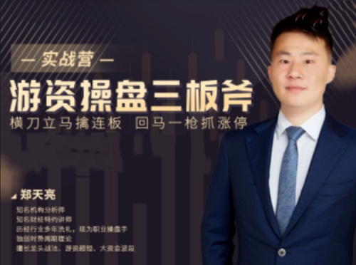 【郑天亮】《游资操盘三板斧实战营 股票视频教程25集》