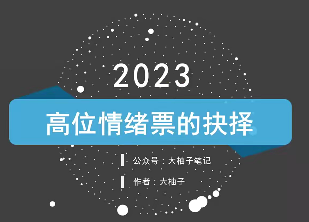 大柚子笔记柚子炒股系统课程