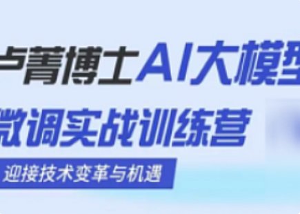 【IT上新】06.AI大模型微调实战训练营