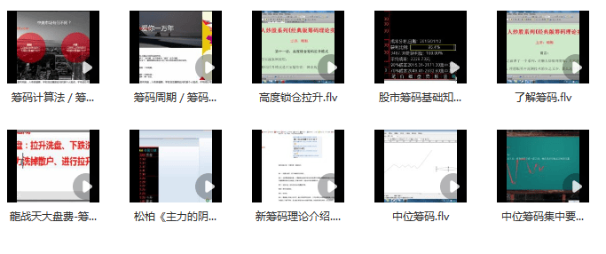 【百家争鸣】筹码理论视频教学教程11讲