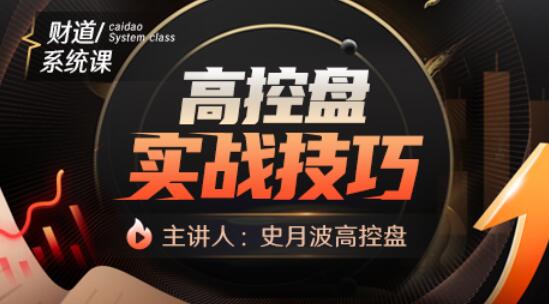 【史月波】原价9800元的《史月波 高控盘实战技巧》