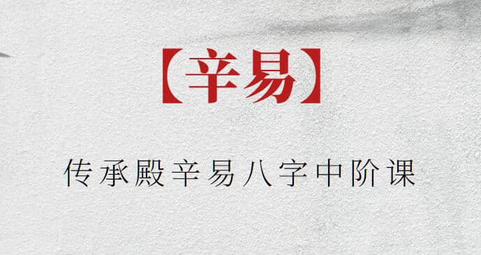 【辛易】传承殿辛易八字中阶课